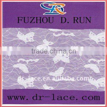 French lace woven technics type fabric butterfly design lace fabric for girls dress