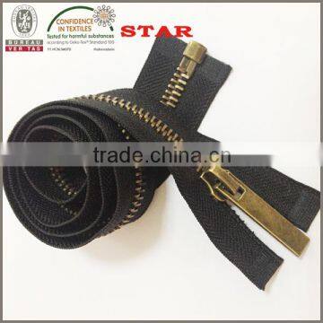 autolock embossed metal zipper