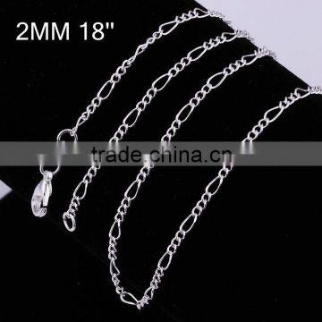 hot Hot sale france pure silver chain necklace LKNSPCC013