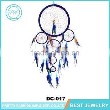 Father Day Colorful Wood beads Feathers Wall Hanging Decoration Dream Catcher Custom Handmade Lucky Dream Catcher