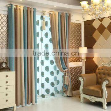 2015 New style 100% polyester curtains for the living room/ black out window curtain for meeting room