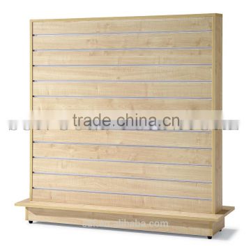 Factory Slatwall Display Rack/ Wooden clothes display rack (SZ-WDR006)