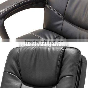Professional Office Furniture Fixed Armrests Swivel Black Leather Chair (SZ-OC135) photo-6