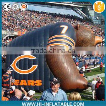 Giant Inflatable brown bear Tunnel/ Sport football,baseball Entrance Tunnel /inflatable mascot tunnel