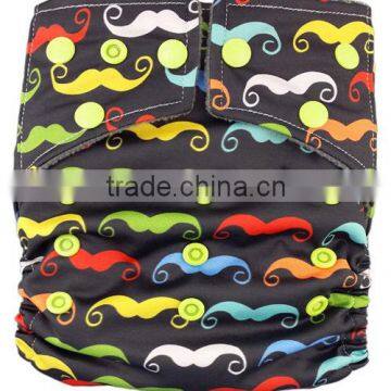 China Supplier Charcoal Bamboo Cloth Diaper/One Size Fit All Baby Diaper