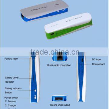 Dual usb output li-polymer power bank 3g wifi router