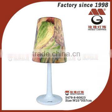 wood table lamp in living room