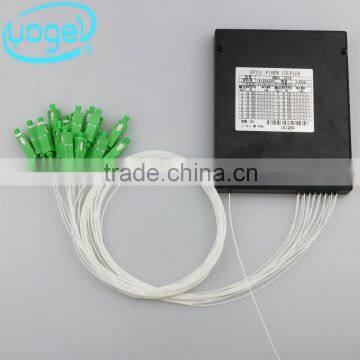 FTTH 0.9mm1 * 16 SC /APC connector FBT fiber optic coupler