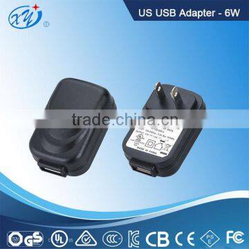 Wall mounted AC/DC Adapter USB output with UL/CUL GS/BS/SAA approval