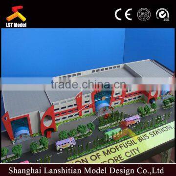 architectural building scale model making with landscape