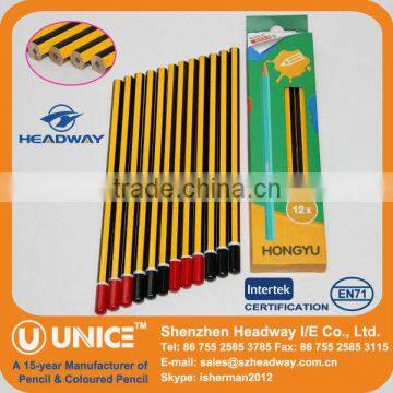 Wholesale Cheap Pencil; Cheap HB Pencil With Black/Yellow Striped Quality Choice