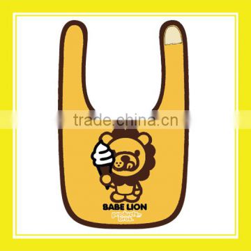 2016 Popular Product Bros Baby Lion 100% Cotton Unisex Baby Orange Bibs