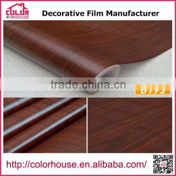 Wholesale self adhesive Wood Texture pvc decorative furniture foil