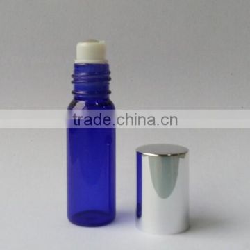 5ml blue glass essential oil bottle and roll on bottle