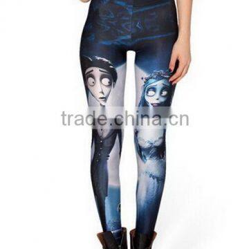East Knitting New Space the Corpse Bride Printed Fitness Leggings Punk Rock Pants photo-2