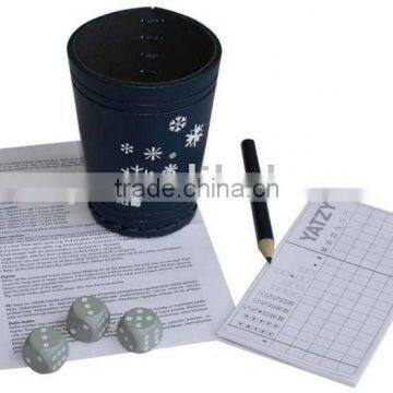 Leather Dice Game Set - Casino accesories