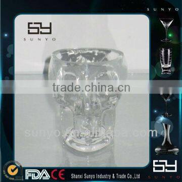 Wholesale Mouth Blown Skull Shot Glasses