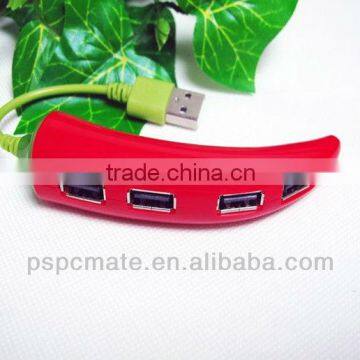 cute pepper shape usb hub 4 ports USB hub vegetables shape hub