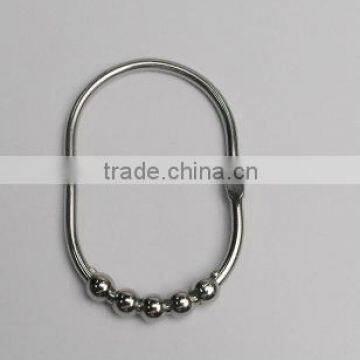Curtain Accessories - Shower Curtain Hook/Polished Satin Nickel 5 Roller ball Shower Curtain Rings Curtain Hooks
