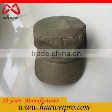 Simple Style Cotton Military Cap Army Green 3 Panel Military Hat