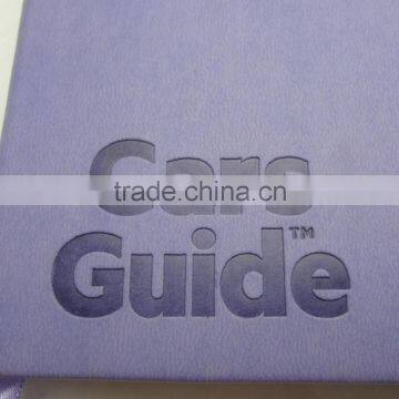 A5 Purple Thermo pu Embossed Logo Diary Note Book photo-3