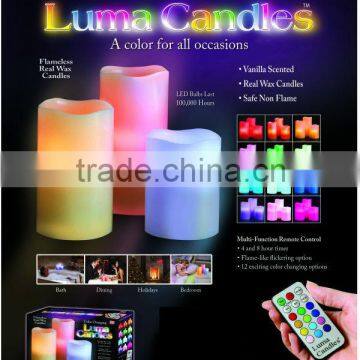 18 Colors Vanilla Scent 3 pc set Luma Candles