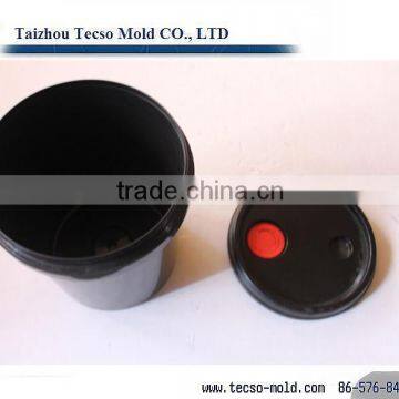 10L round plastic paint bucket mould with handle dishcover & ring lock