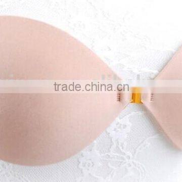 Seamless Adhesive Pink Sponge Front Closure Push Up Nipple Bra