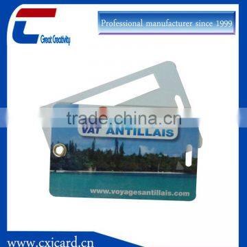 Standard size pvc luggage tag