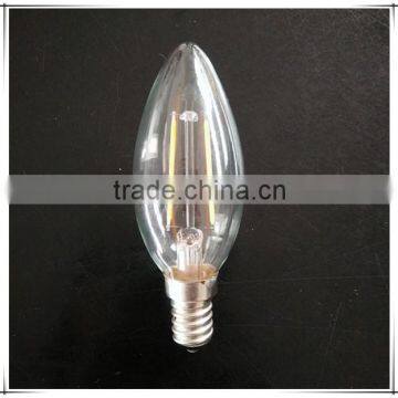 Candle C35 E14 2W LED filament bulb dimmable 110V-240V