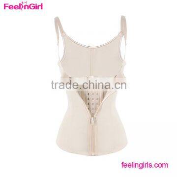 Wholesale Manufacturers 6 Steel Bones zipper and hooks latex vest corset