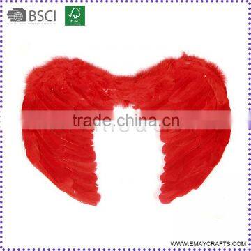 Popular Christmas Decorations Big Red Feather Angel Wings for Sale