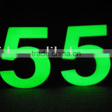 glow in dark numbers door plate