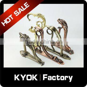 KYOK Package Of 2 Curtain Rail Rod Support Bracket Black Metal 28mm,Home Decoration Fancy Curtain Accessories