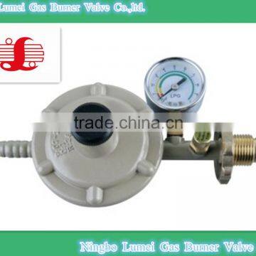 LPG pressure regulator with meter gauge, air pressure regulator with gauge & ISO9001-2008