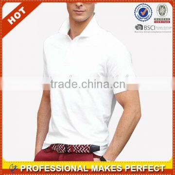 Custom Cotton Plain White Color Polo Shirt Design(YCP-C0387) photo-2