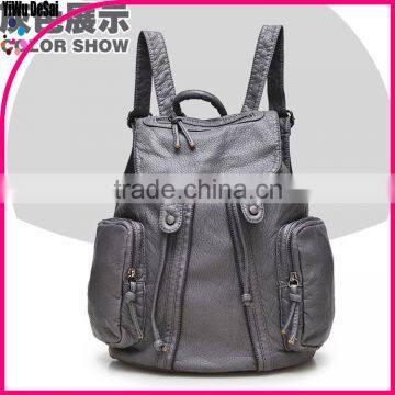 travel backpack Wash leather leisure female bag large school backpack bag women