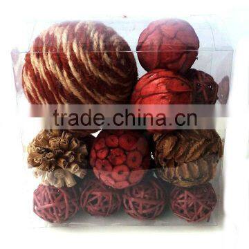 Red Potpourri And Dried Flower Sachets For Decoration&Gift In PVC Box