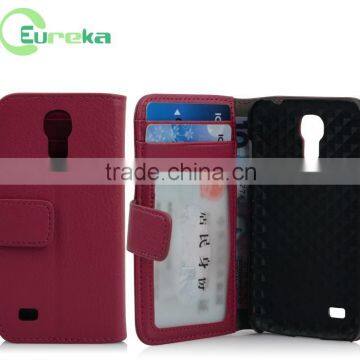 2014 Wholesale custom flip leather cover for Samsung S4 mini