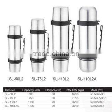 Vaccum Stainless bottle with two cups SL-L2