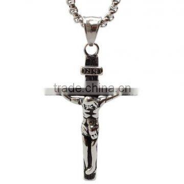 Fashion titanium stainless steel Jesus cross pendant