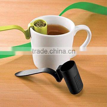 Spoon Shape Plastic Tea Infuser Strainer Herbal Spices Leaf Teaspoon Filter