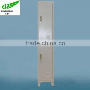 single unit 2 door metal locker metal wardrobe locker with feet