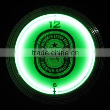 Ideal gifts of Double Tube Wall retro Neon Light Clock design clock