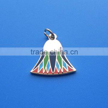 high quality bell shape colorful enamel jewelry tag