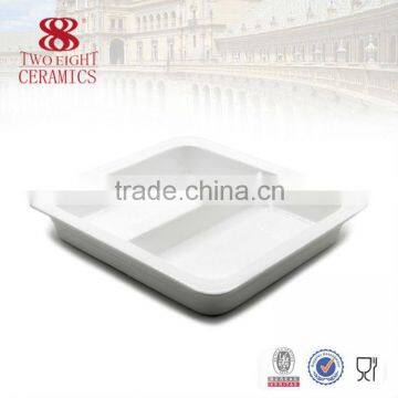 Wholesale white porcelain restaurant catering serving dishes for buffet