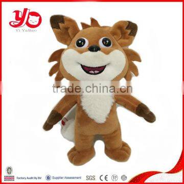 China factory soft animal toys plush fox, cute brown fox plush toy, plush fox