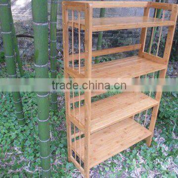 quality bamboo bookshelf four layer