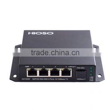 4 Ports Industiral EPON/GEPON 4FE ONU with Metal Housing/Casing