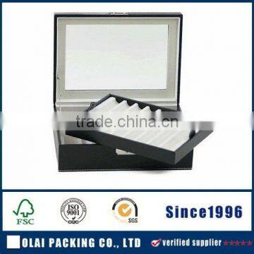 High quality OEM leather pen box with double-layer